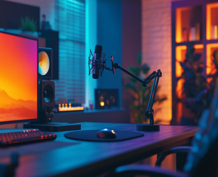 Mobile app interface showing music player with playlist and album art